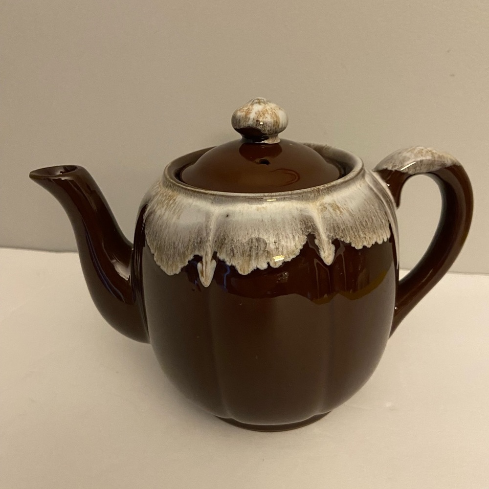 Vintage Japan Brown Drip Teapot